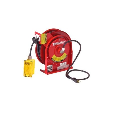 Reelcraft Cord Reel, 12 AWG, Red Reel Color, 45 ft Length L 4545 123 7